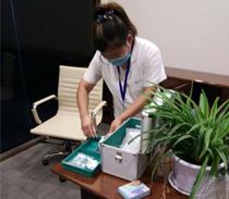 7月25日徐州恒盛广场某办公楼检测现场